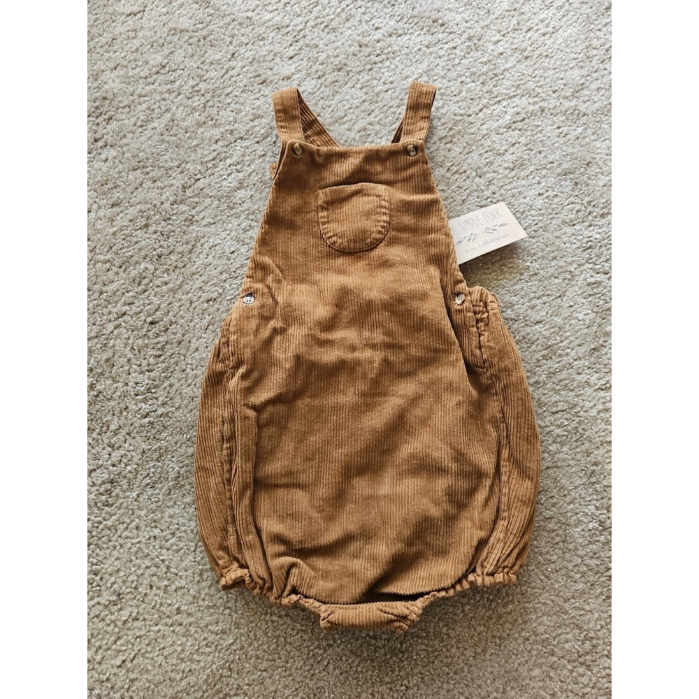 The Simple Folk Corduroy Overall Romper Rust Size 8 9 Years